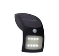 Solar Outdoor Wall Light - Black Metal & White Polycarbonate