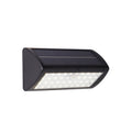 Solar Outdoor Wall Light - Black Metal & White Polycarbonate