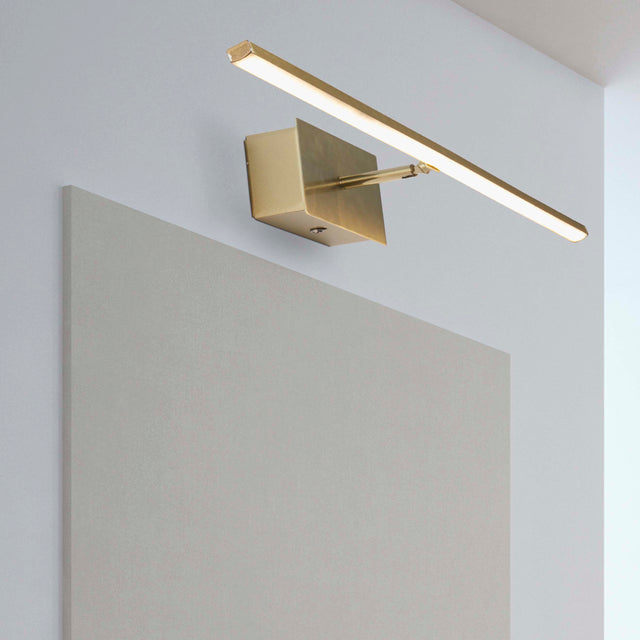Amalfi LED Wall Light IP44, Satin Brass Metal