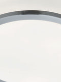 Cheese 2Lt Flush - Satin Silver Metal & White Glass