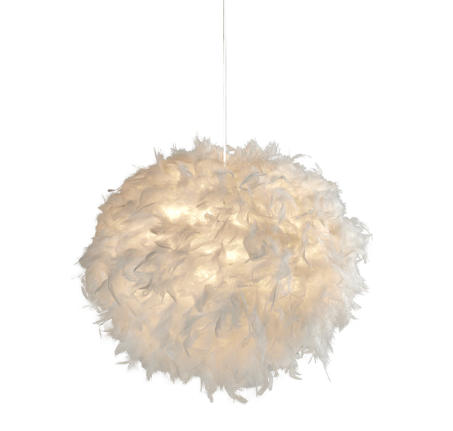 Kate Feather White Non-Elec Shade (Shade Only)