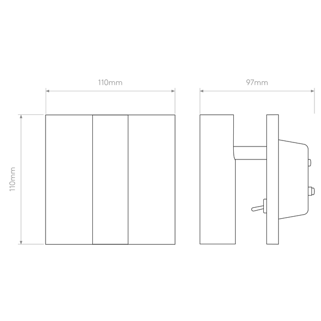 Enna Square Switched LED