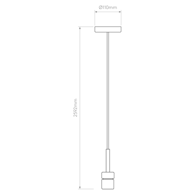 Pendant Suspension Kit 4 Knurled
