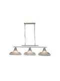 Bistro III 3Lt Bar Pendant - Satin Silver Metal