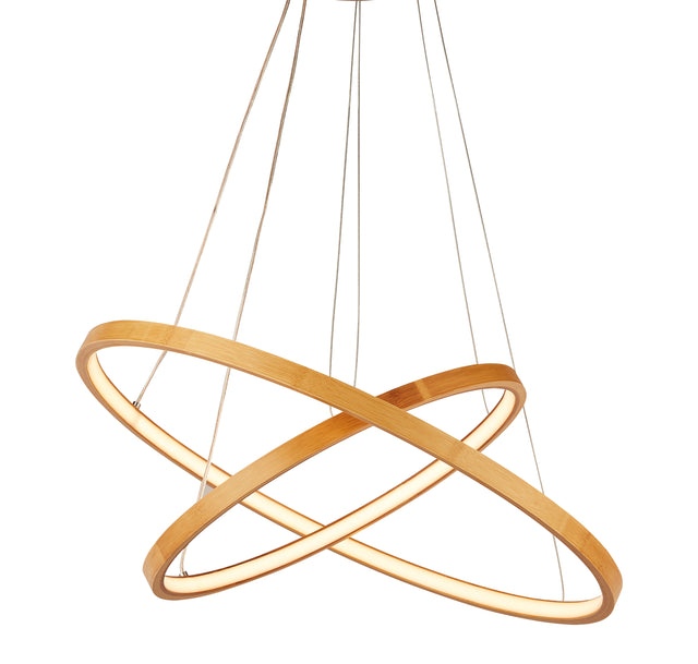 x Eternity Pendant - Natural Bamboo & Gold Metal