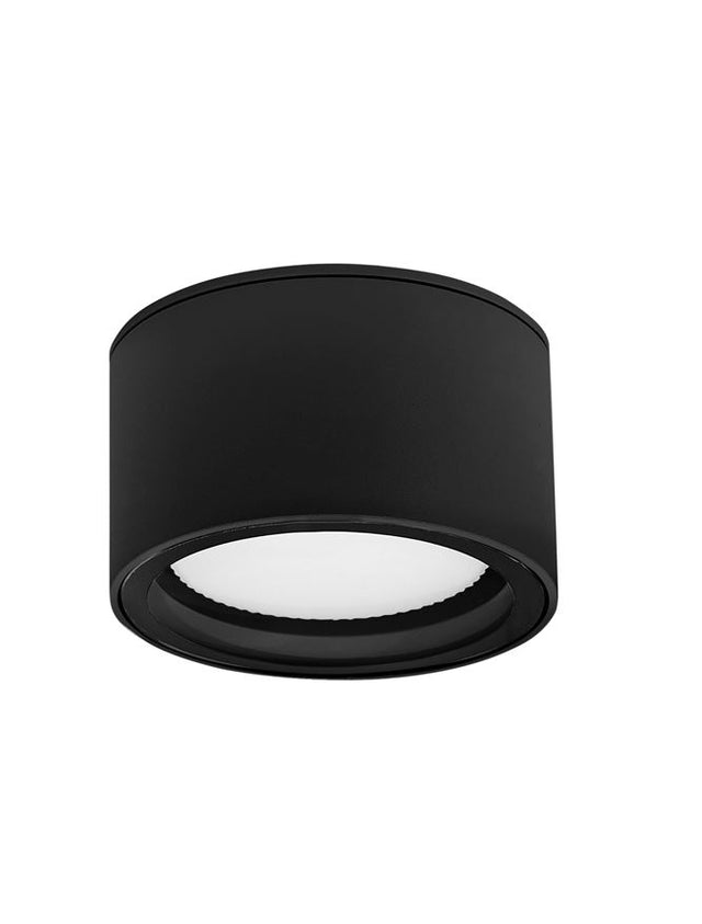 FOCUS Sandy Black Aluminium Glass Diffuser Gx53 7 Watt 423,8Lm 3000K 220-240 Volt 50Hz Beam Angle 77o IP54 D: 10 H: 6.5 cm