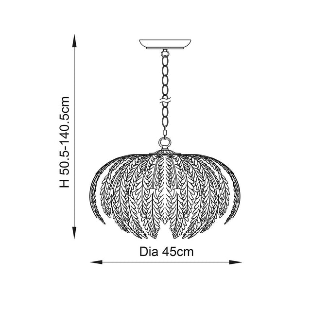 Delphine 3lt pendant