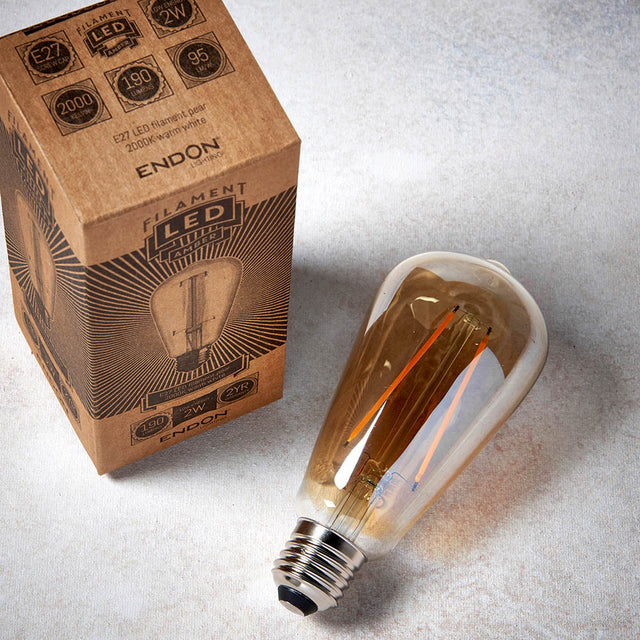 E27 LED filament pear