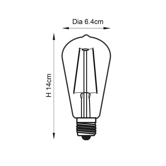 E27 LED filament pear