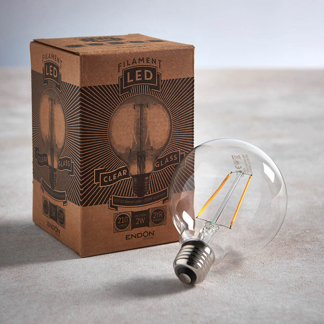 E27 LED filament globe 95mm dia