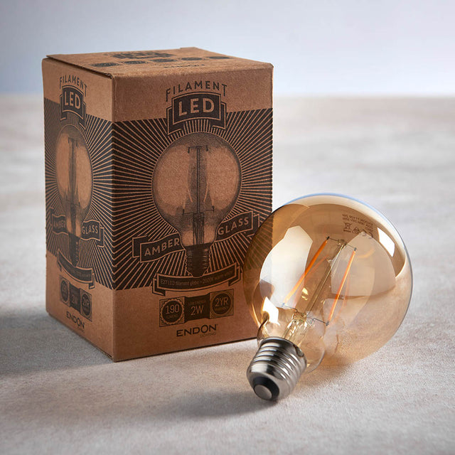 E27 LED filament globe 95mm dia