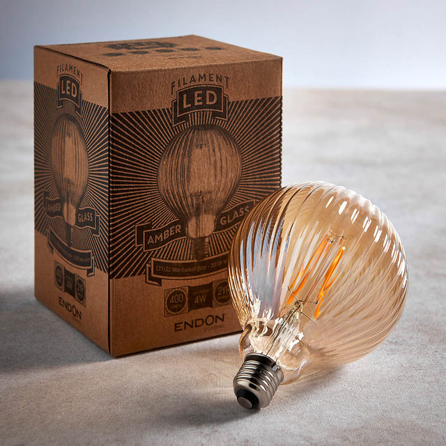 Ribb E27 LED filament 125mm dia