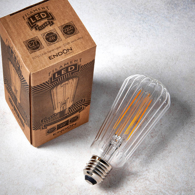 Ribb Pear E27 LED filament