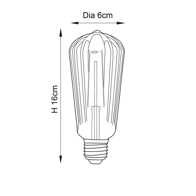 Ribb Pear E27 LED filament