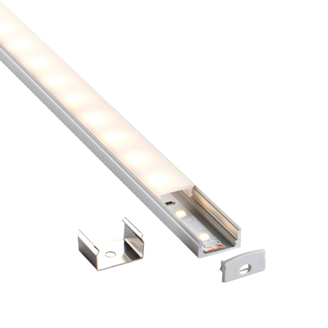 RigelSLIM Surface 2m Aluminium Profile/Extrusion Silver