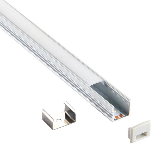 Rigel Surface 2m Aluminium Profile/Extrusion Silver