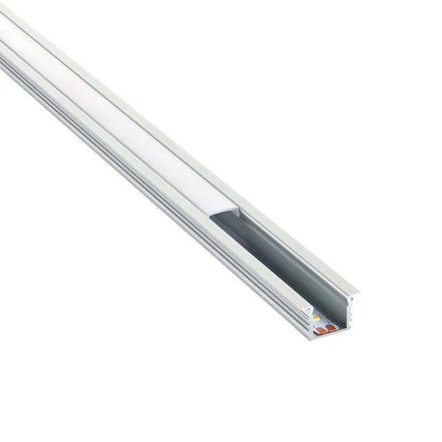 Rigel Recessed 2m Aluminium Profile/Extrusion Silver