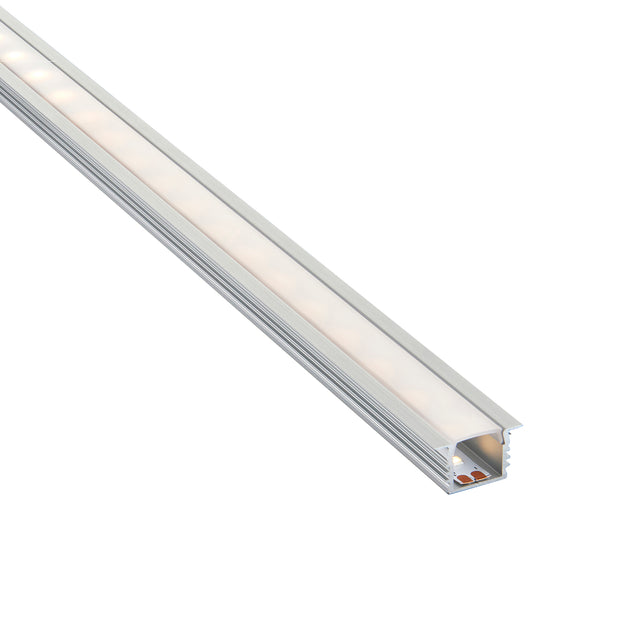 Rigel Recessed 2m Aluminium Profile/Extrusion Silver
