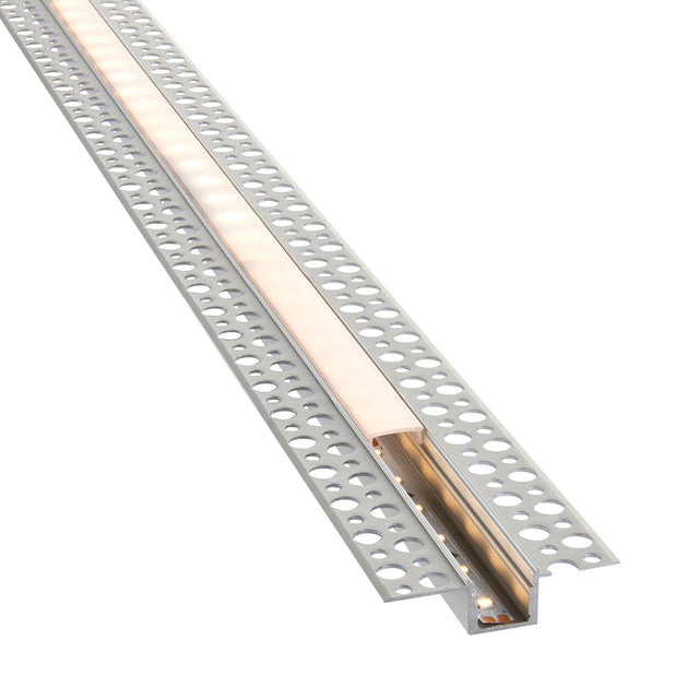 Rigel Plaster-in 2m Aluminium Profile/Extrusion Silver