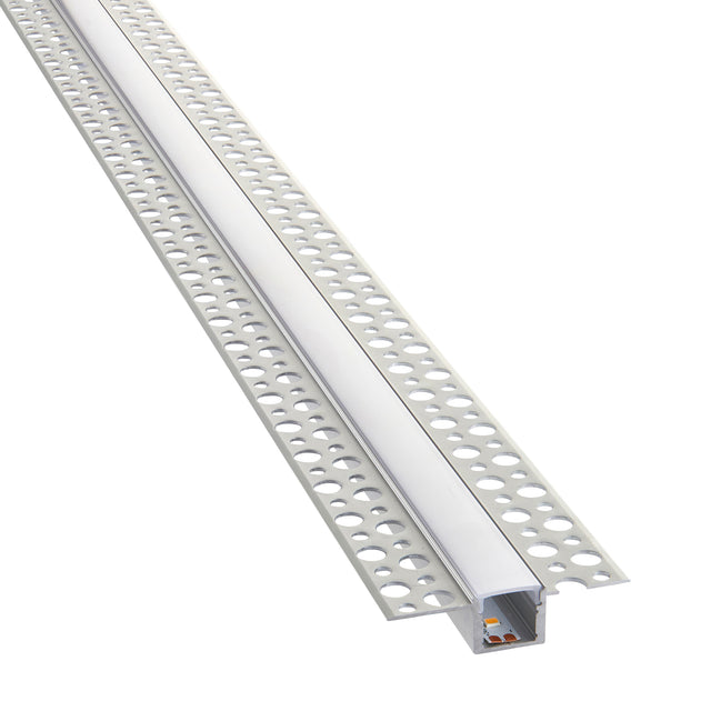 Rigel Plaster-in 2m Aluminium Profile/Extrusion Silver