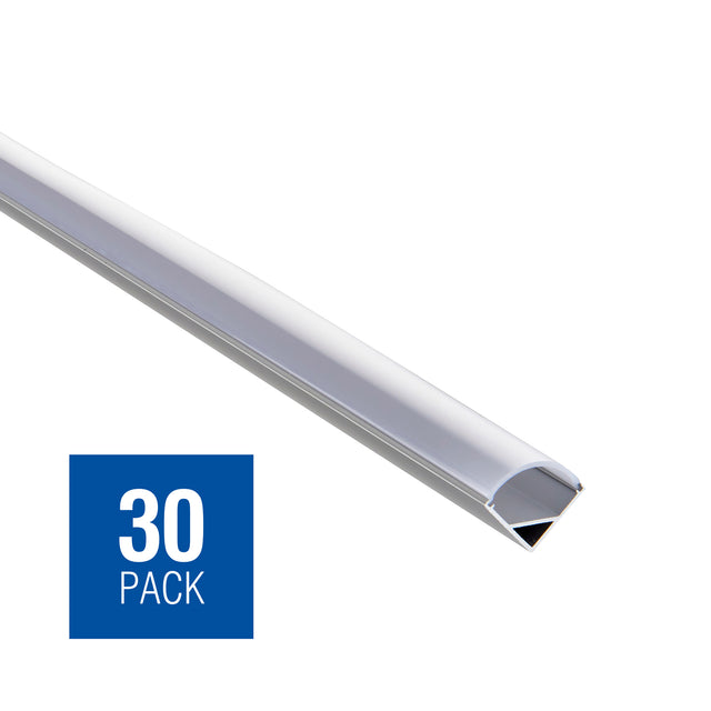 Rigel Corner 2m Aluminium Profile/Extrusion Silver