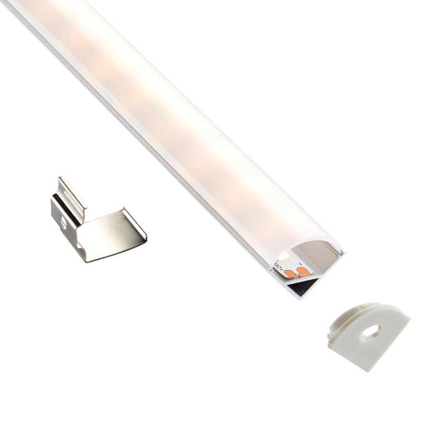 Rigel Corner 2m Aluminium Profile/Extrusion Silver