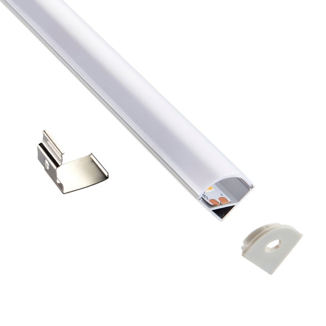 Rigel Corner 2m Aluminium Profile/Extrusion Silver