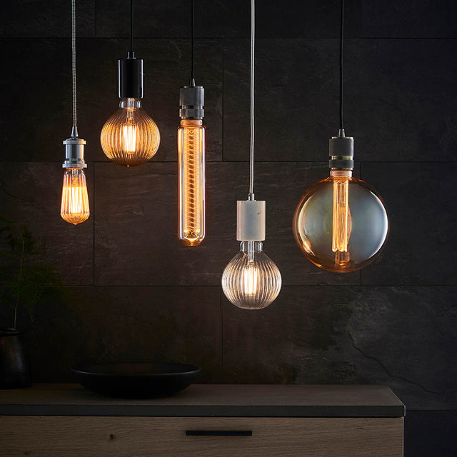 Ribb E27 LED filament 125mm dia