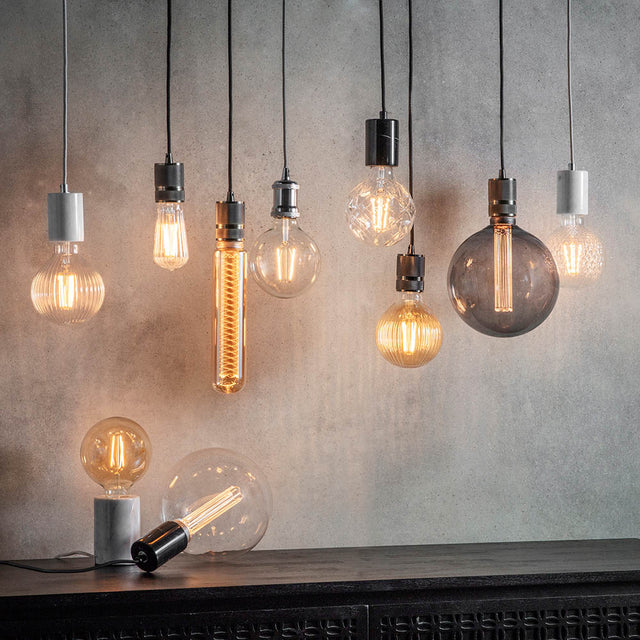 Ribb E27 LED filament 125mm dia