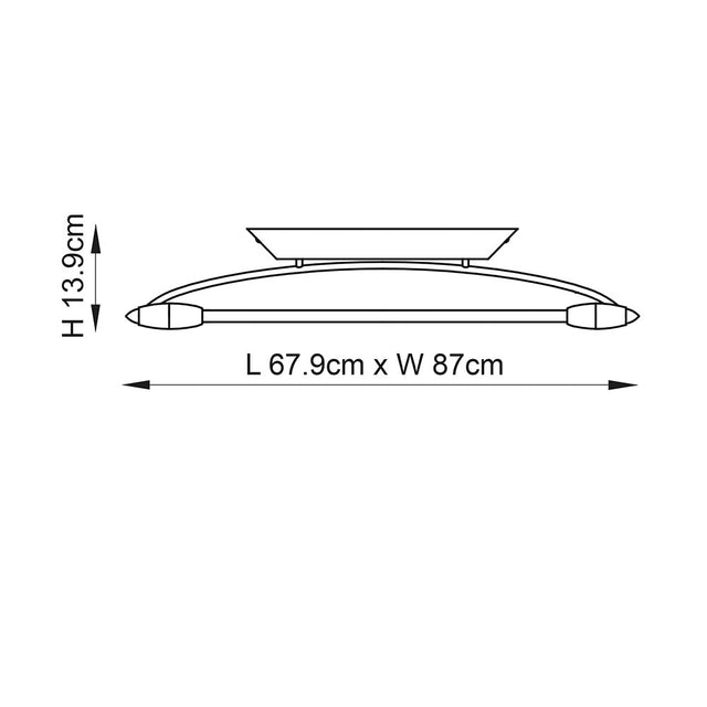 Harper LED 2lt small flush
