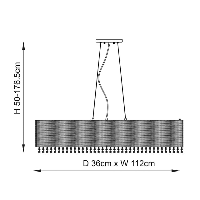 Galina 8lt linear pendant
