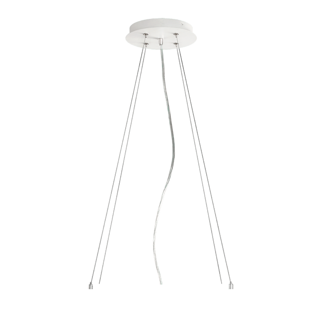 CANOPY TEXTURED DALI TRANSPARENT WHITE (3.1m) 4 STEEL WIRES (3m) CANOPY Ø180