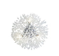 Sunburst 3Lt Wall light - Chrome Metal & Glass Beads