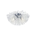 Sunburst 4Lt Flush - Chrome Metal & Glass Beads