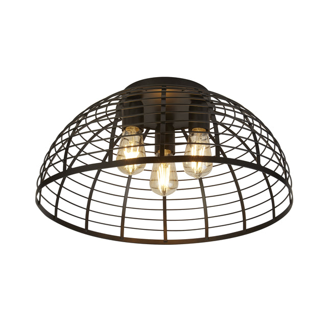 Vision Cage 3Lt Flush - Matt Black Metal