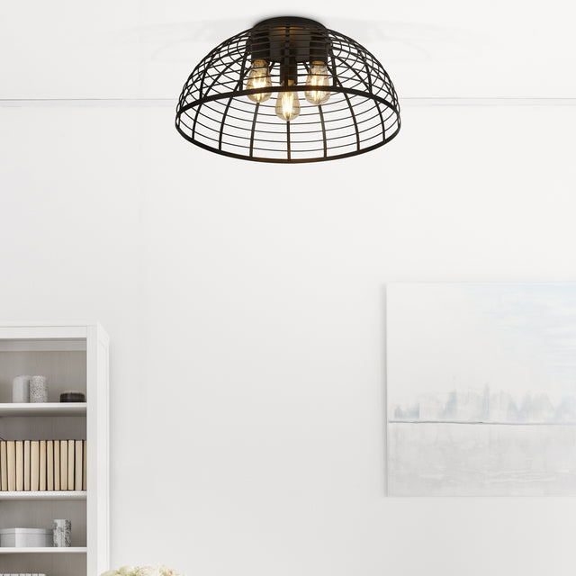 Vision Cage 3Lt Flush - Matt Black Metal