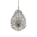 Peacock 20Lt Pendant - Chrome Metal & Crystal
