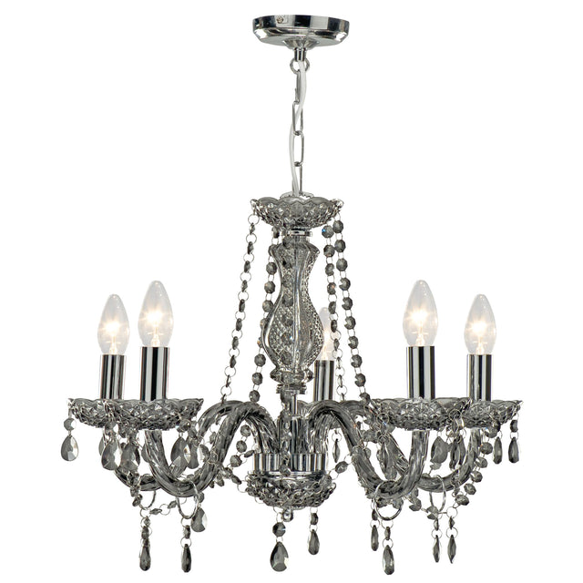 Marie Therese 5Lt Pendant - Smoked Grey Glass