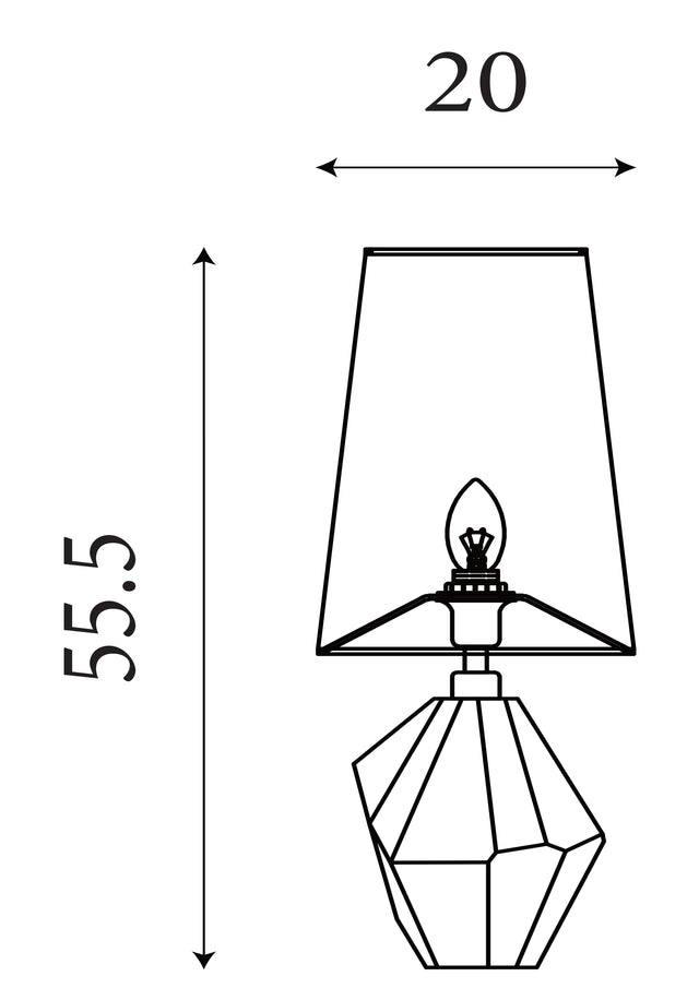 Apex 1Lt Table Lamp, Antique Brass Metal Black Resin, White