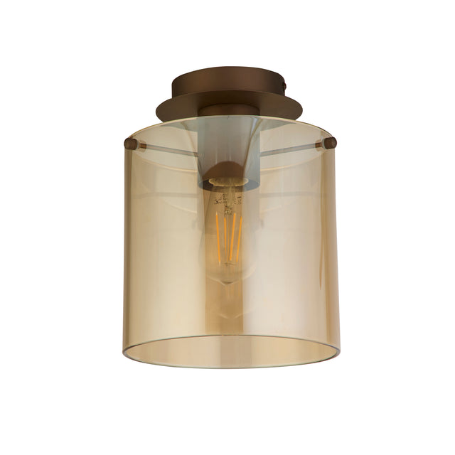 Sweden 1Lt Flush - Mocha Metal & Amber Glass