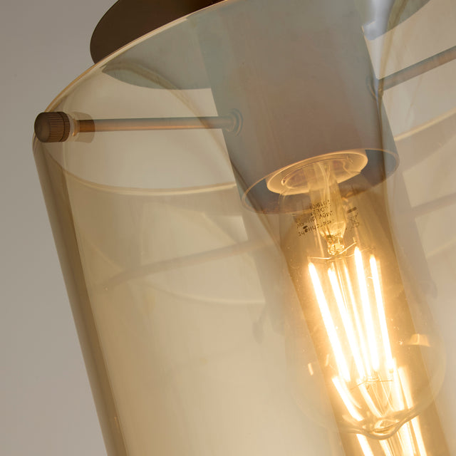 Sweden 1Lt Flush - Mocha Metal & Amber Glass