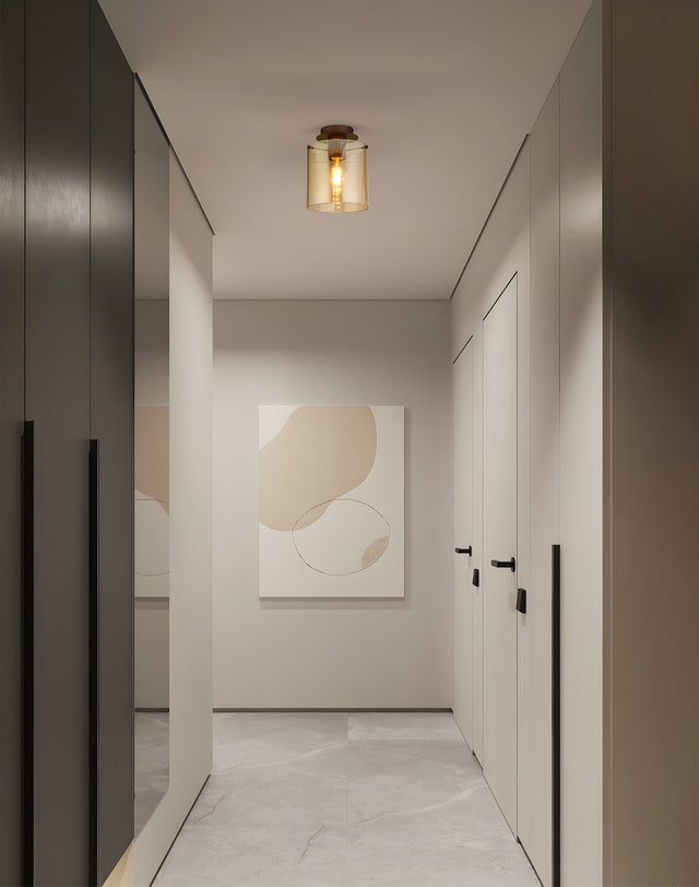 Sweden 1Lt Flush - Mocha Metal & Amber Glass