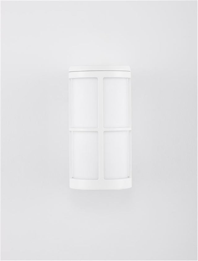 STONE White Aluminium & Acrylic LED E27 1x12 Watt 220-240 Volt IP54 Bulb Excluded D: 12 W: 15 H: 23 cm