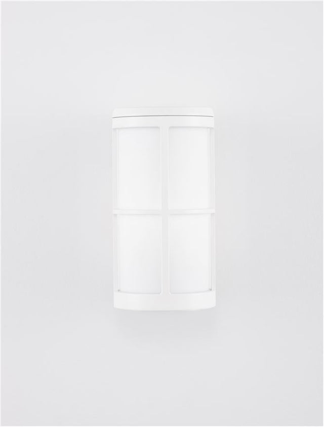 STONE White Aluminium & Acrylic LED E27 1x12 Watt 220-240 Volt IP54 Bulb Excluded D: 12 W: 15 H: 23 cm