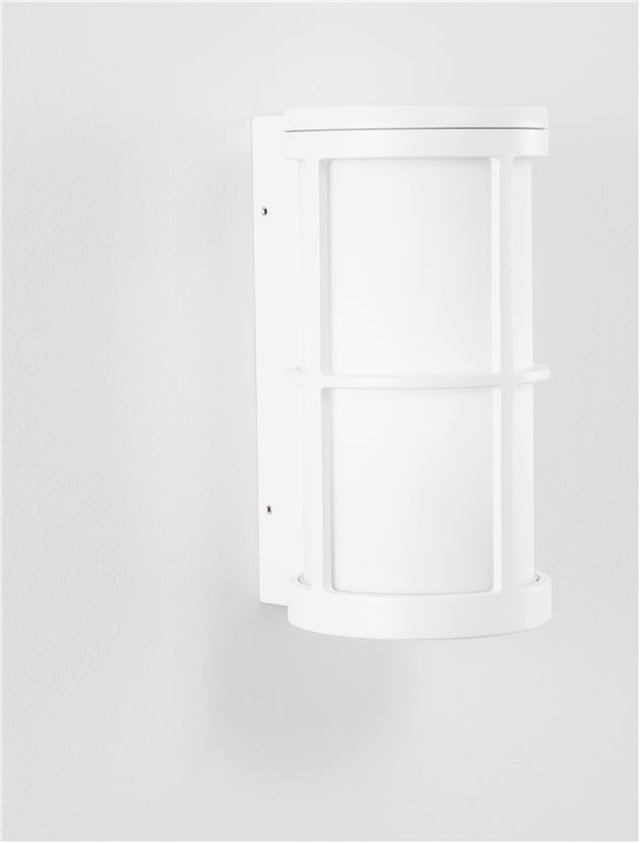 STONE White Aluminium & Acrylic LED E27 1x12 Watt 220-240 Volt IP54 Bulb Excluded D: 12 W: 15 H: 23 cm