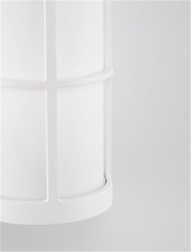 STONE White Aluminium & Acrylic LED E27 1x12 Watt 220-240 Volt IP54 Bulb Excluded D: 12 W: 15 H: 23 cm