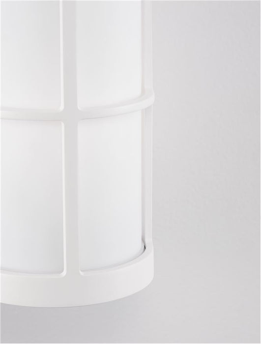 STONE White Aluminium & Acrylic LED E27 1x12 Watt 220-240 Volt IP54 Bulb Excluded D: 12 W: 15 H: 23 cm