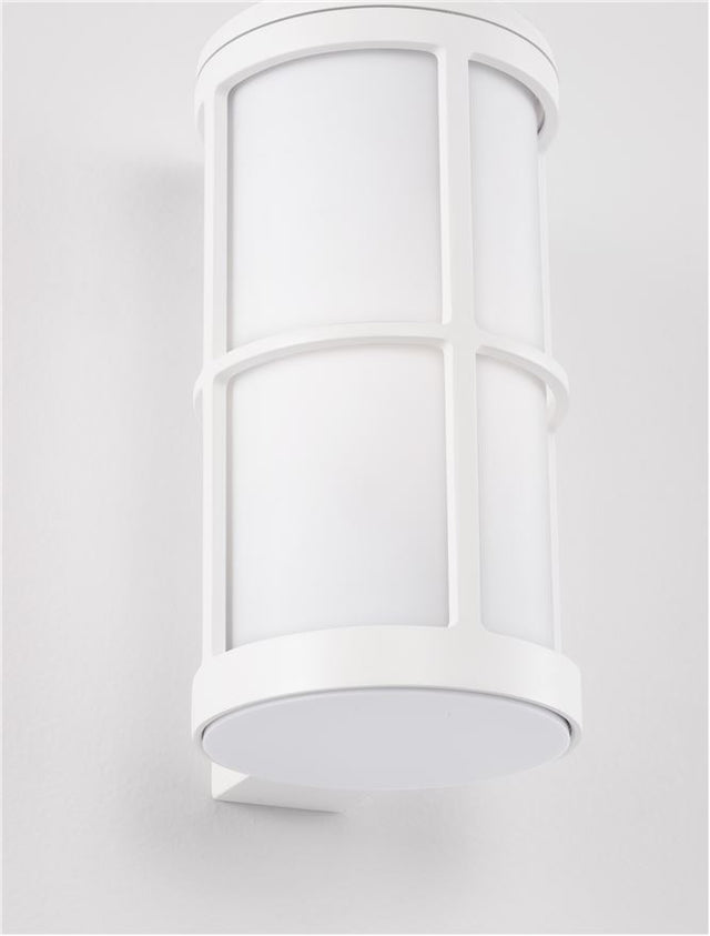 STONE White Aluminium & Acrylic LED E27 1x12 Watt 220-240 Volt IP54 Bulb Excluded D: 12 W: 15 H: 23 cm