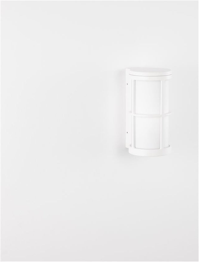 STONE White Aluminium & Acrylic LED E27 1x12 Watt 220-240 Volt IP54 Bulb Excluded D: 12 W: 15 H: 23 cm