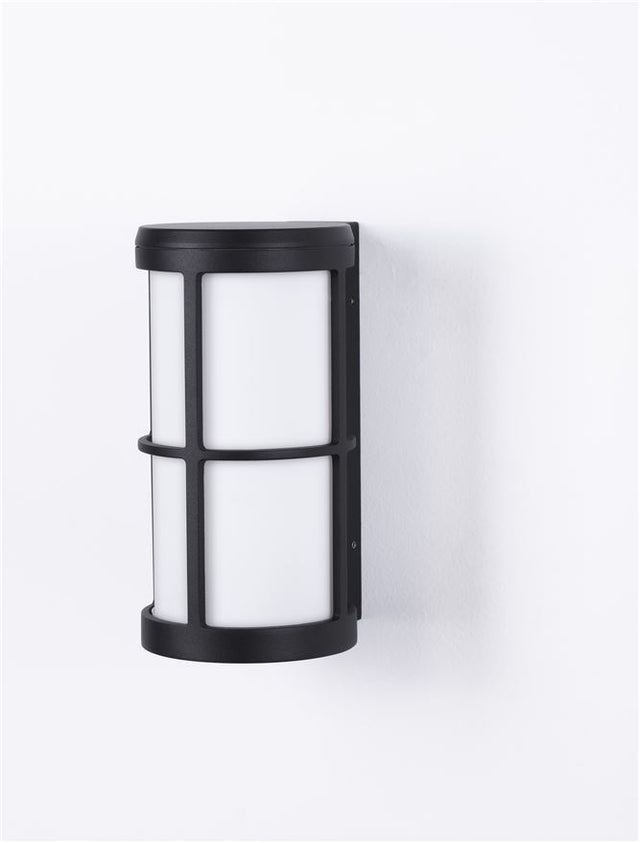 STONE Black Aluminium & Acrylic LED E27 1x12 Watt 220-240 Volt IP54 Bulb Excluded D: 12 W: 15 H: 23 cm
